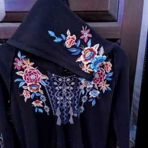 Johnny was embroidered hoodie